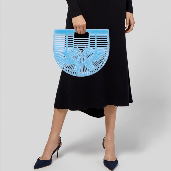 Cult Gaia Small Acrylic Ark Purse, Color: Blue Frost - Picture 2 of 4